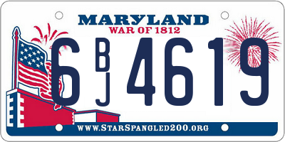 MD license plate 6BJ4619