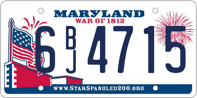 MD license plate 6BJ4715