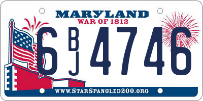 MD license plate 6BJ4746