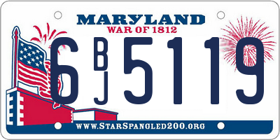 MD license plate 6BJ5119