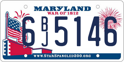 MD license plate 6BJ5146