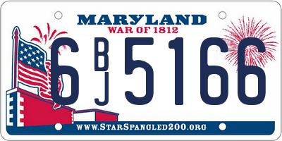 MD license plate 6BJ5166