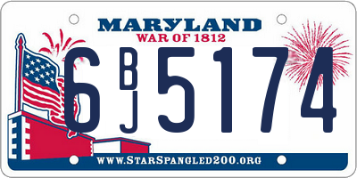 MD license plate 6BJ5174