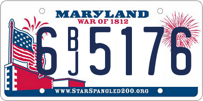 MD license plate 6BJ5176