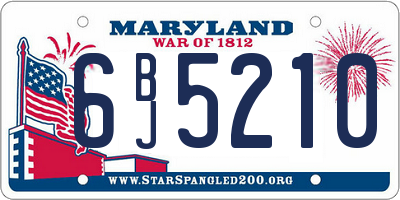 MD license plate 6BJ5210
