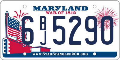 MD license plate 6BJ5290