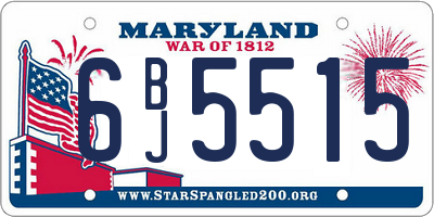MD license plate 6BJ5515