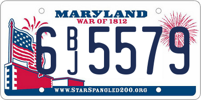 MD license plate 6BJ5579