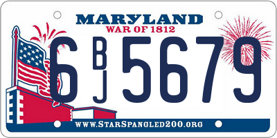 MD license plate 6BJ5679