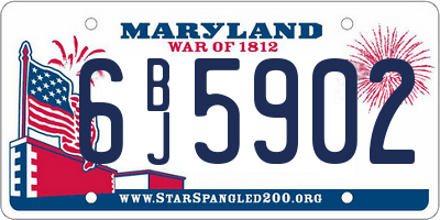 MD license plate 6BJ5902