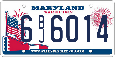 MD license plate 6BJ6014