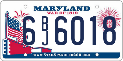 MD license plate 6BJ6018