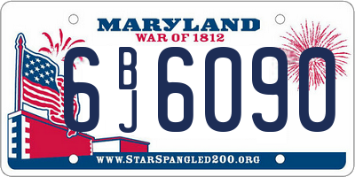 MD license plate 6BJ6090