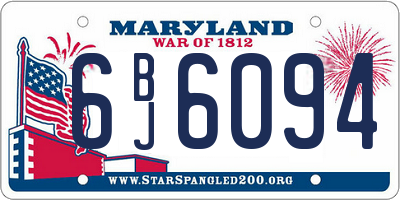 MD license plate 6BJ6094
