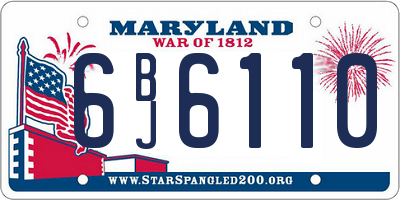 MD license plate 6BJ6110