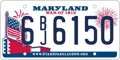 MD license plate 6BJ6150