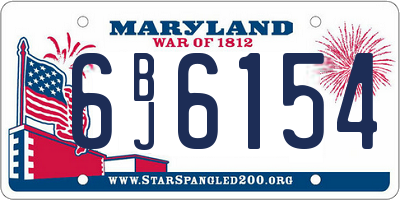 MD license plate 6BJ6154