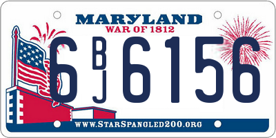 MD license plate 6BJ6156