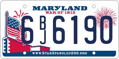 MD license plate 6BJ6190