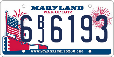 MD license plate 6BJ6193