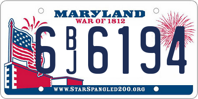 MD license plate 6BJ6194
