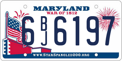 MD license plate 6BJ6197