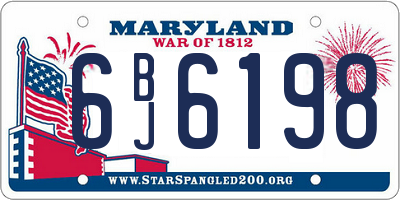 MD license plate 6BJ6198