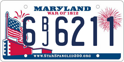 MD license plate 6BJ6211