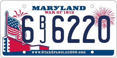 MD license plate 6BJ6220