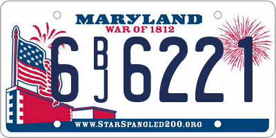 MD license plate 6BJ6221