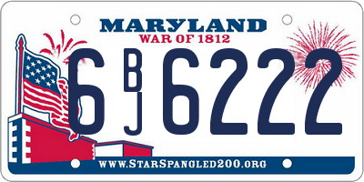MD license plate 6BJ6222