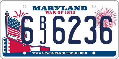 MD license plate 6BJ6236