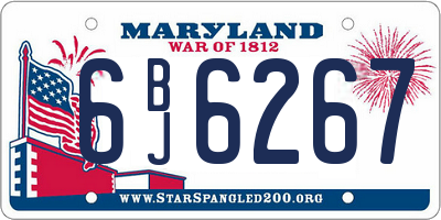 MD license plate 6BJ6267
