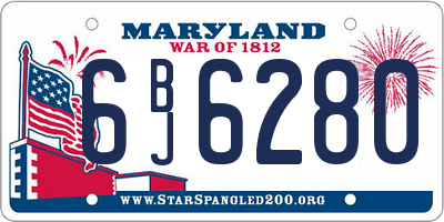 MD license plate 6BJ6280