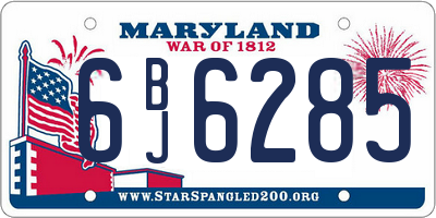 MD license plate 6BJ6285
