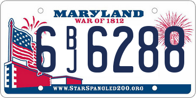 MD license plate 6BJ6288