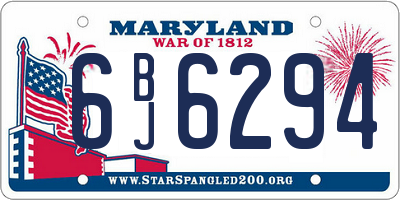 MD license plate 6BJ6294