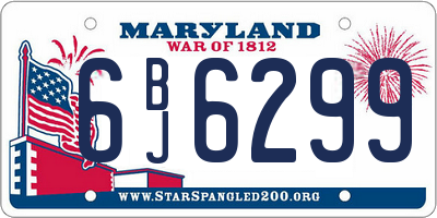 MD license plate 6BJ6299