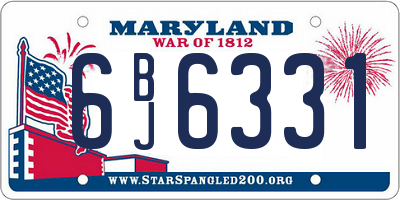 MD license plate 6BJ6331