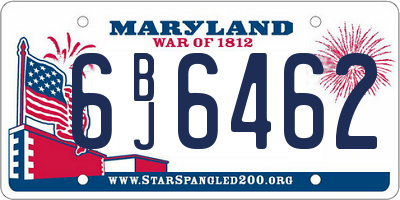 MD license plate 6BJ6462