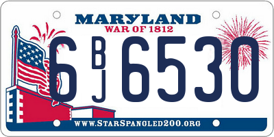 MD license plate 6BJ6530