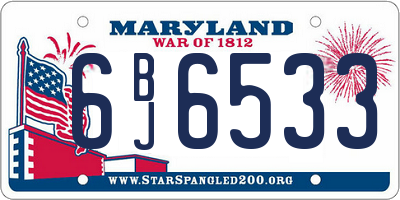 MD license plate 6BJ6533