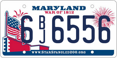 MD license plate 6BJ6556