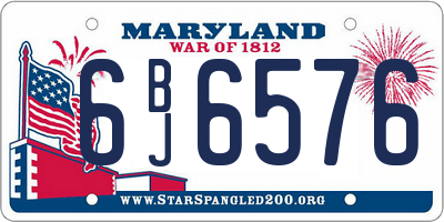MD license plate 6BJ6576