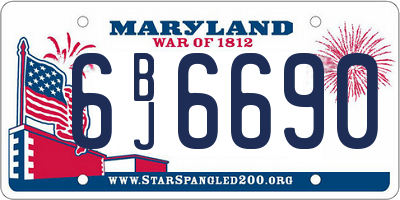 MD license plate 6BJ6690