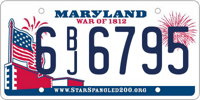 MD license plate 6BJ6795
