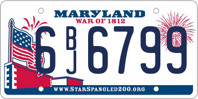 MD license plate 6BJ6799