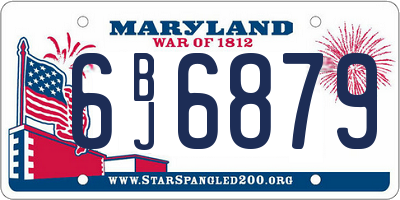 MD license plate 6BJ6879