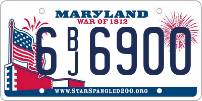 MD license plate 6BJ6900