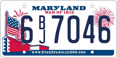 MD license plate 6BJ7046